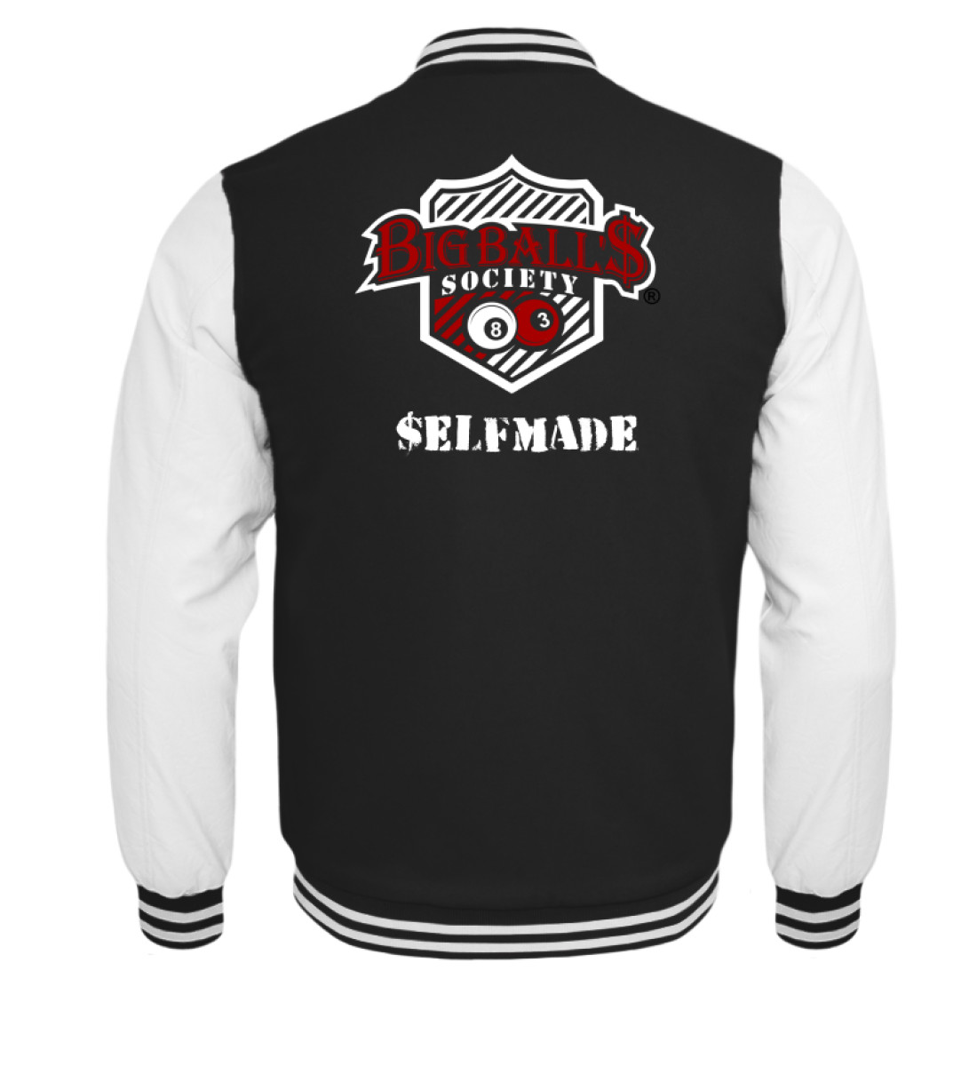 $elfmade White/ Red by Big Ball'$ Society  - Kinder College Sweatjacke