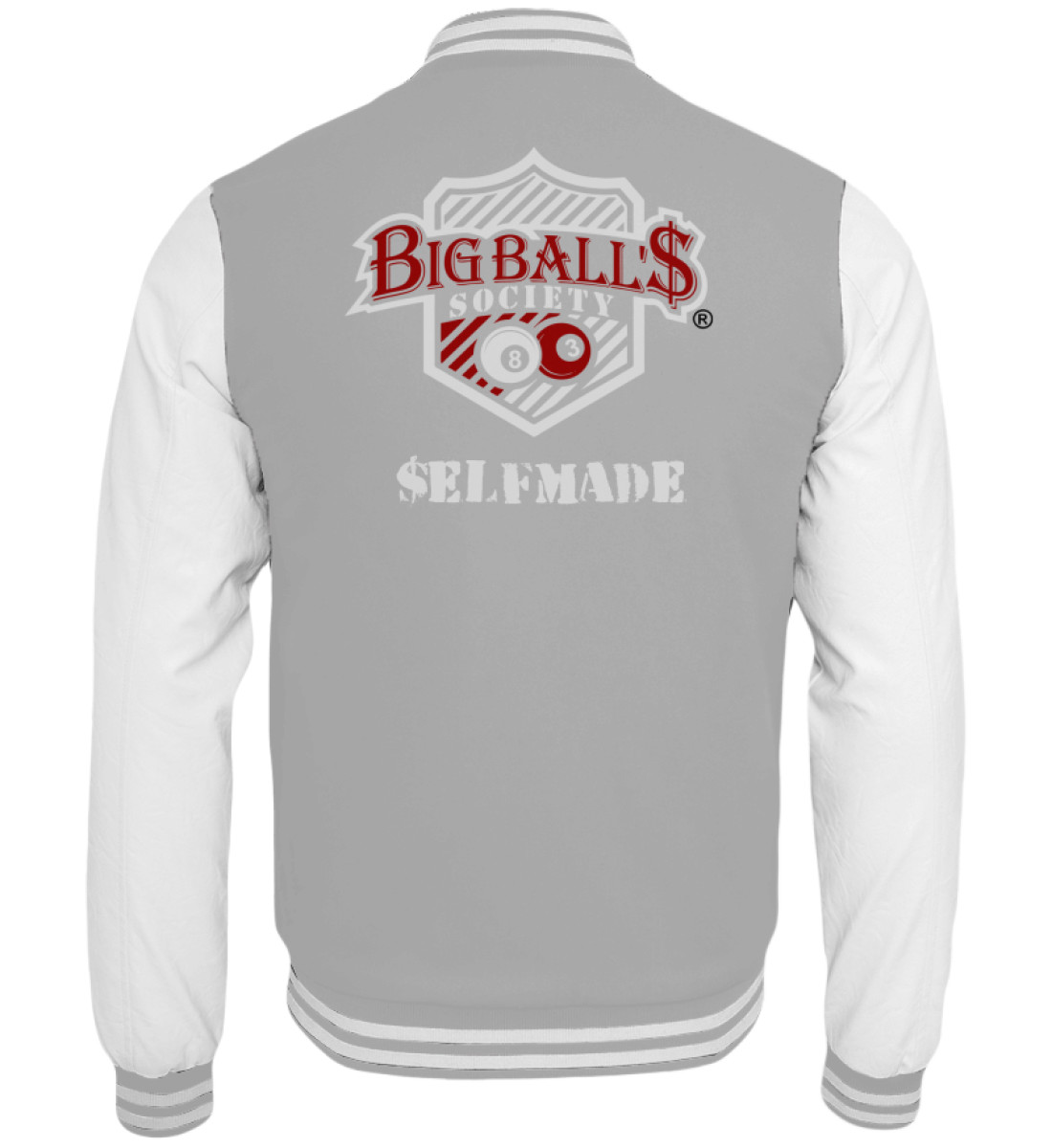 $elfmade White/ Red by Big Ball'$ Society  - College Sweatjacke