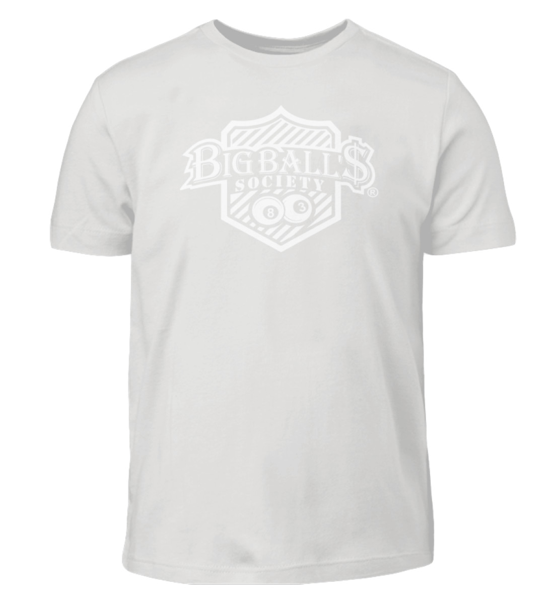 Big Ball'$ Society Logo White $elfmade  - Kinder T-Shirt