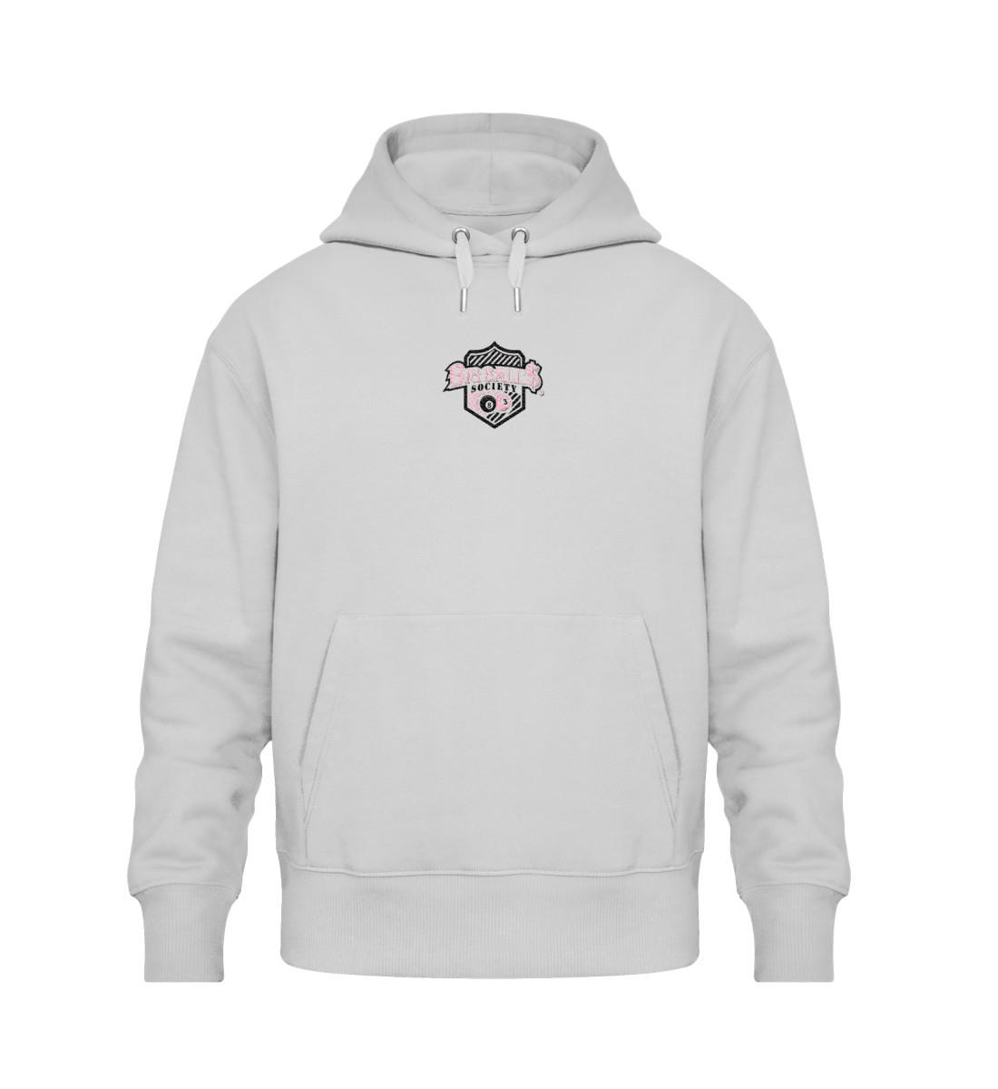 Big Ball'$ Society White/ Pink Oversized Hoodie mit Stick