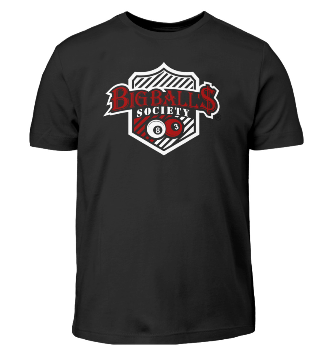 Big Ball'$ Society Logo white/red  - Kinder T-Shirt