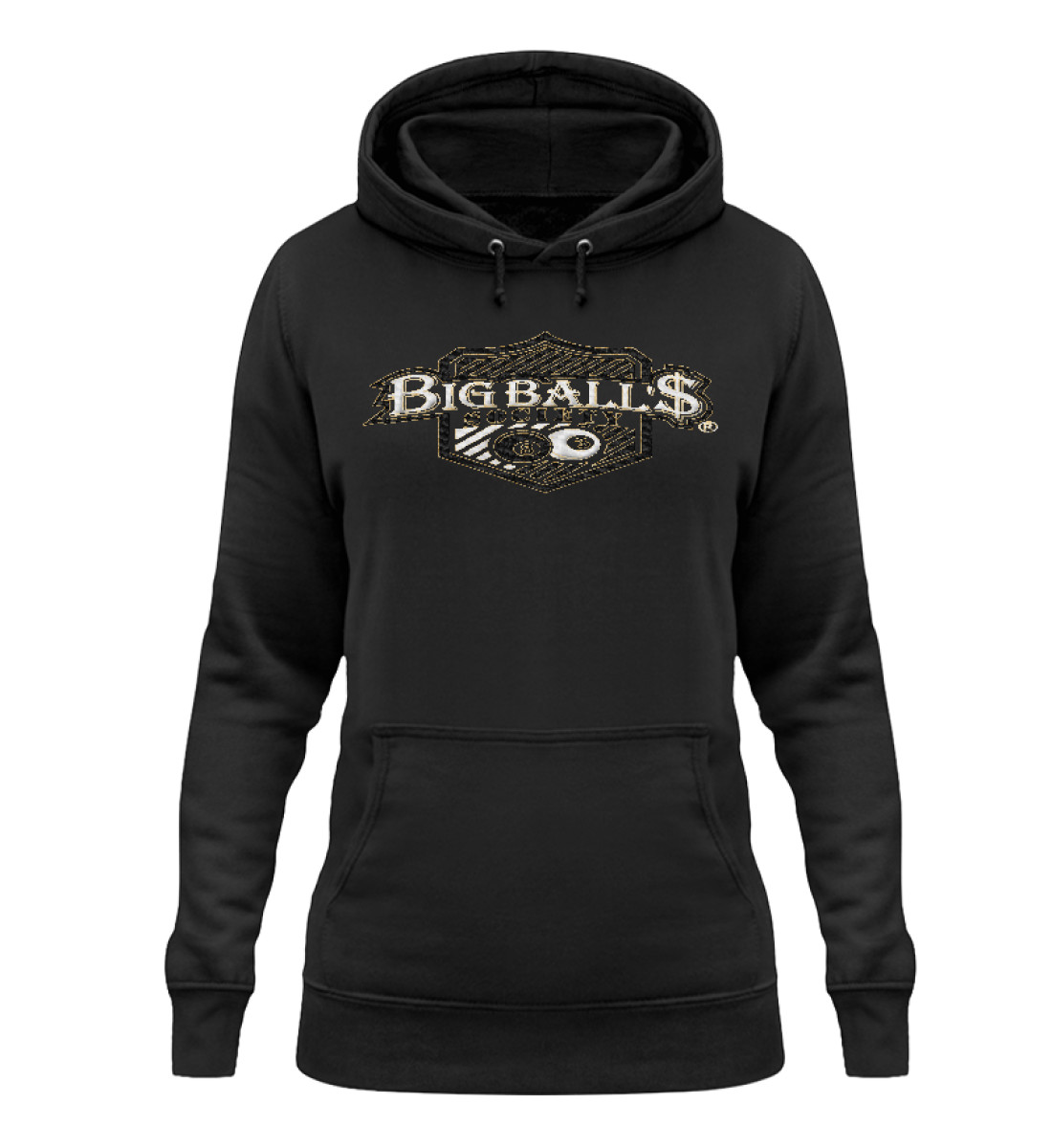 Big Ball'$ Society Black/ White Damen Hoodie mit Stick
